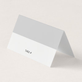 Einfache graue Platzkarten - gefaltet