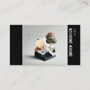 Einfache graue schwarze Foto-Architektur Visitenkarte