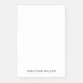 Einfache graue Typografie Post-it Klebezettel (Vorderseite)