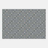 Einfache graue und silberne Polka Dots Modern & el Geschenkpapier Set (Vorderseite 2)