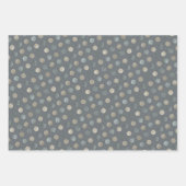Einfache graue und silberne Polka Dots Modern & el Geschenkpapier Set (Vorderseite)