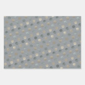 Einfache graue und silberne Polka Dots Modern & el Geschenkpapier Set (Vorderseite 3)