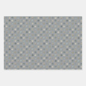 Einfache graue und silberne Polka Dots Modern & el Geschenkpapier Set (Vorderseite 2)