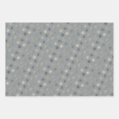 Einfache graue und silberne Polka Dots Modern & el Geschenkpapier Set (Vorderseite)