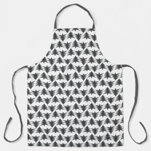 Einfache graue Weihnachtsbaummuster Unisex Graphic Schürze