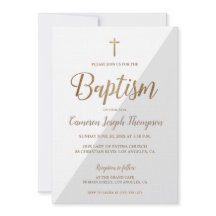 Einfache graue weiße Gold Moderne Taufe