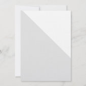 Einfache graue weiße Gold Moderne Taufe Einladung (Rückseite)