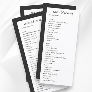 Einfache graue weiße Service-Hochzeitskarte Einladung