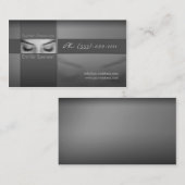 Einfache graue Wimper-Erweiterungs-Karte Visitenkarte (Vorne/Hinten)