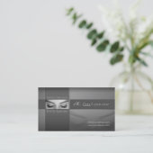 Einfache graue Wimper-Erweiterungs-Karte Visitenkarte (Stehend Vorderseite)