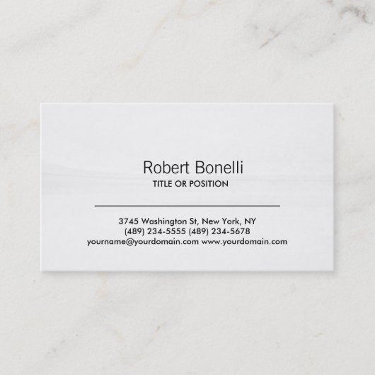 Einfache Graumuster Schlicht Moderne Visitenkarte (Vorderseite)