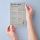 Einfache Grauschere Haar-Preisliste Flyer (Handgriff)