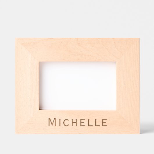 Einfache Gravur-Foto-Rahmen mit Monogramm Geätzte Rahmen (Vorderseite)