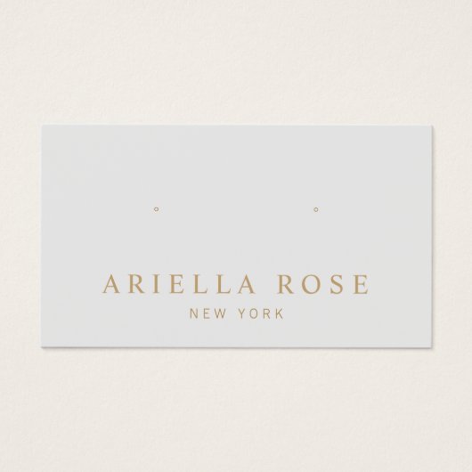 Einfache Gray Crafter Earring Juwelier Display Car (Vorderseite)