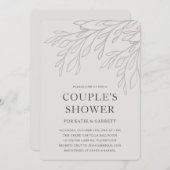 Einfache Gray Line Kunst, Dichtung und Musik Einladung (Vorne/Hinten)