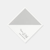 Einfache Gray Memorial Service Beerdigung Serviette (Ecke)