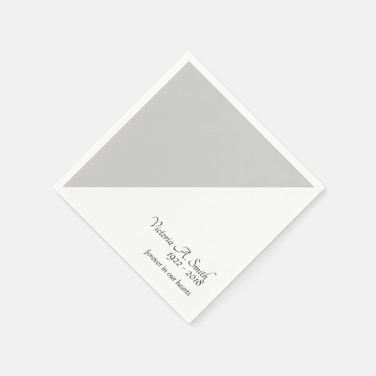 Einfache Gray Memorial Service Beerdigung Serviette (Ecke)