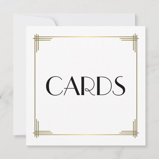 Einfache Great Gatsby White Card Box Cards (Rückseite)
