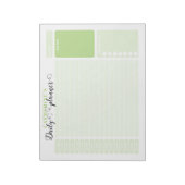 Einfache Green Daily Stundenplaner von 6:00 bis 22 Notizblock (Rotiert)