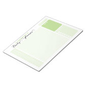 Einfache Green Daily Stundenplaner von 6:00 bis 22 Notizblock (angewinkelt)