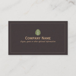Einfache Green Leaf Logo Nature Business Card Visitenkarte