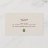 Einfache Green Leaf Logo Nature Business Card Visitenkarte (Rückseite)