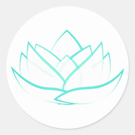 Einfache Green Lotus Blume Aufkleber