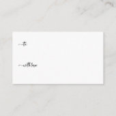 Einfache Green Script Display-Dusche Begleitkarte (Rückseite)