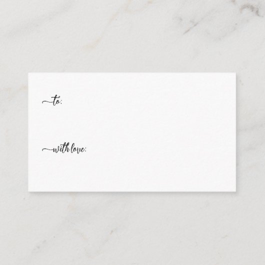 Einfache Green Script Display-Dusche Begleitkarte (Rückseite)