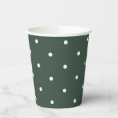 Einfache Green & White Polka Dot Pattern Kinderdus Pappbecher (Links)