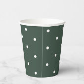 Einfache Green & White Polka Dot Pattern Kinderdus Pappbecher (Rechts)