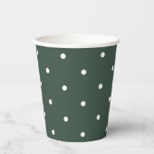 Einfache Green & White Polka Dot Pattern Kinderdus Pappbecher (Vorderseite)
