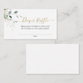 Einfache Greenery Diaper Raffle Umschließkarte Begleitkarte (Vorne/Hinten)