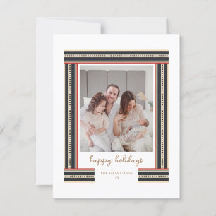 Einfache Grenz-Happy-Holidays-Karte Feiertagskarte