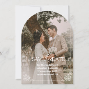 Einfache, grenzenlose Save the Date Einladung