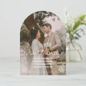 Einfache, grenzenlose Save the Date Einladung (Stehend Vorderseite)