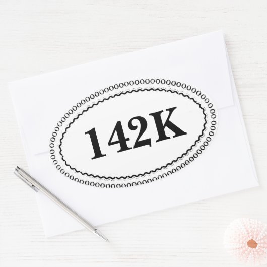 Einfache Grenzetiketten Ovaler Aufkleber (Umschlag)