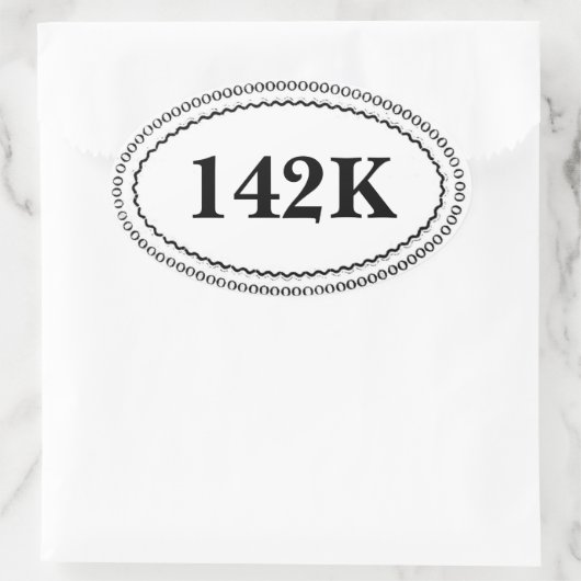 Einfache Grenzetiketten Ovaler Aufkleber (Tasche)