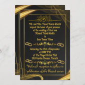 einfache Grenzhochzeit Einladung (Vorne/Hinten)