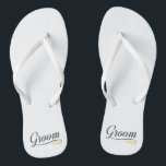 Einfache Groom Floral Hochzeitskalligraphie Flip F Badesandalen<br><div class="desc">Für weitere Anpassungen klicken Sie bitte auf die Schaltfläche "Anpassen" und verwenden Sie unser Designwerkzeug, um diese Vorlage zu ändern. Wenn die Optionen verfügbar sind, können Sie Text und Bild ändern, indem Sie einfach auf "Text oder Bild hier bearbeiten/entfernen" klicken und Ihr eigenes Bild hinzufügen. Wenn Sie dieses Design einem...</div>