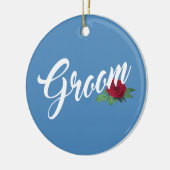 Einfache Groom Floral Wedding Calligraphy | Orname Keramik Ornament (Links)