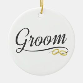 Einfache Groom Floral Wedding Calligraphy | Orname Keramik Ornament