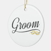Einfache Groom Floral Wedding Calligraphy | Orname Keramik Ornament (Links)
