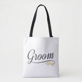 Einfache Groom Floral Wedding Calligraphy | Tasche