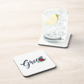 Einfache Groom Floral Wedding Calligraphy | UNTERS Getränkeuntersetzer (Rechte Seite)