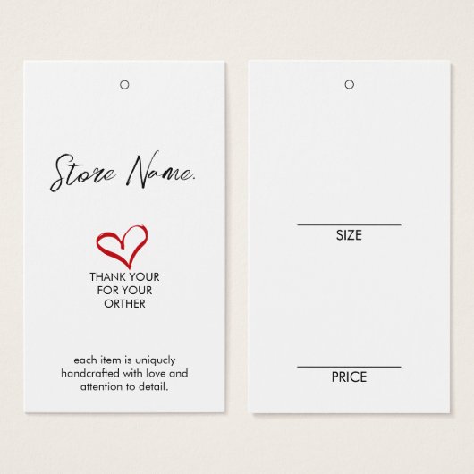 Einfache Größe der Kleidung ändern Anzeigenpreisma (Vorne & Hinten)