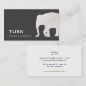 Einfache, große Elefantenschwarze Visitenkarte (Vorne/Hinten)