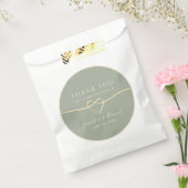 Einfache Größe Grüne Gastgeschenk Hochzeit Geschenktütchen (Versiegelt)