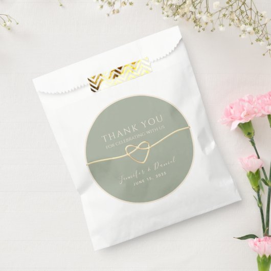 Einfache Größe Grüne Gastgeschenk Hochzeit Geschenktütchen (Versiegelt)