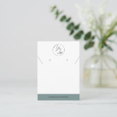 Einfache Größe | Logo-Schmuckkarte Telefonnummerkarte (Stehend Vorderseite)